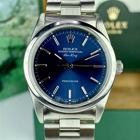 air king rolex blue face|rolex air king 14000 price.